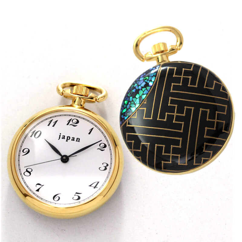 japan(ジャパン) 蒔絵 懐中時計 田中貴司 紗綾形 ja-002