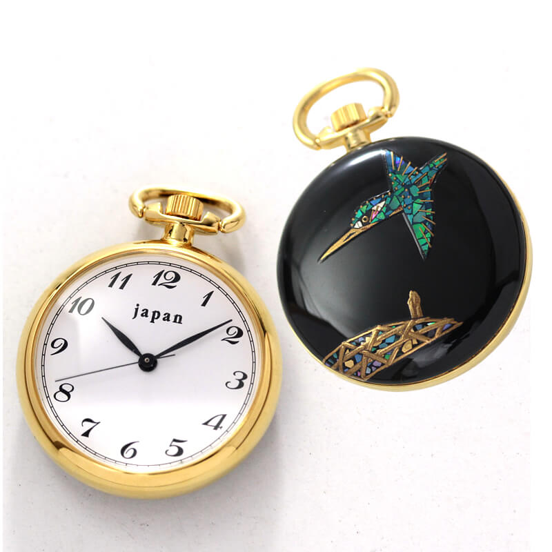 japan(ジャパン) 蒔絵 懐中時計 田中貴司 かわせみ ja-003
