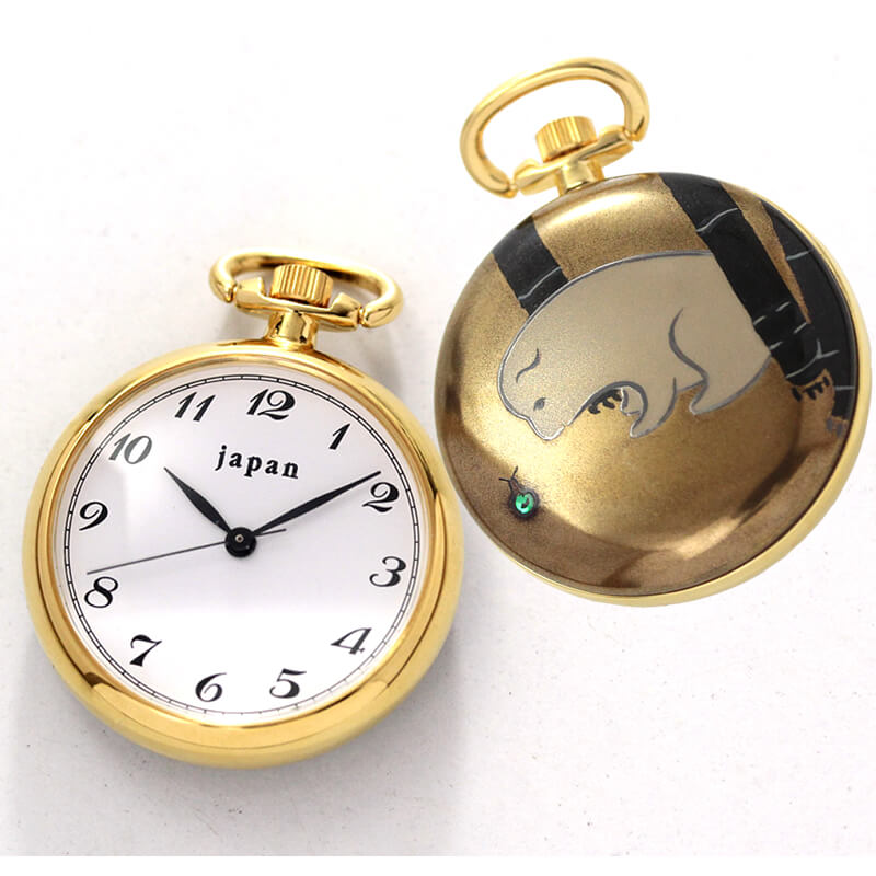 japan(ジャパン) 蒔絵 懐中時計 松木 大輔 神坂雪佳狗児 ja-004