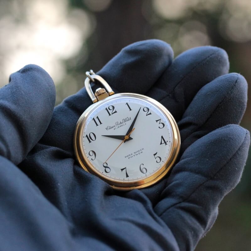 シチズン(CITIZEN)/パラショック/21石/オーバーホール済/手巻き式懐中時計/1901-2485