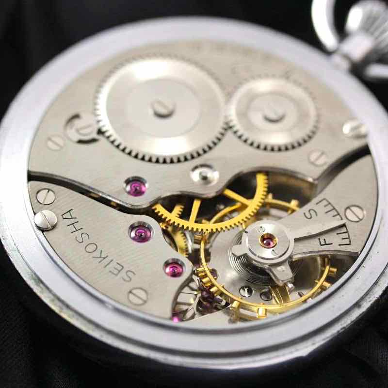 【Sold out】昭和47年の19セイコー鉄道時計/15石/秒針止め機能/絶版時計/オーバーホール済