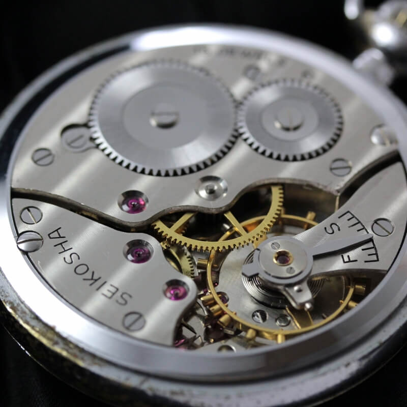 【Sold out】昭和30年の19セイコー鉄道時計/15石/秒針止め機能/絶版時計/オーバーホール済