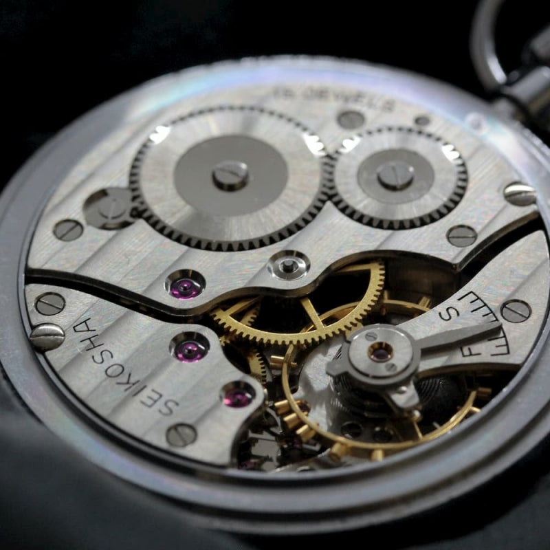 19セイコー鉄道時計/15石/秒針止め機能/絶版時計/オーバーホール済/日本電信電話公社