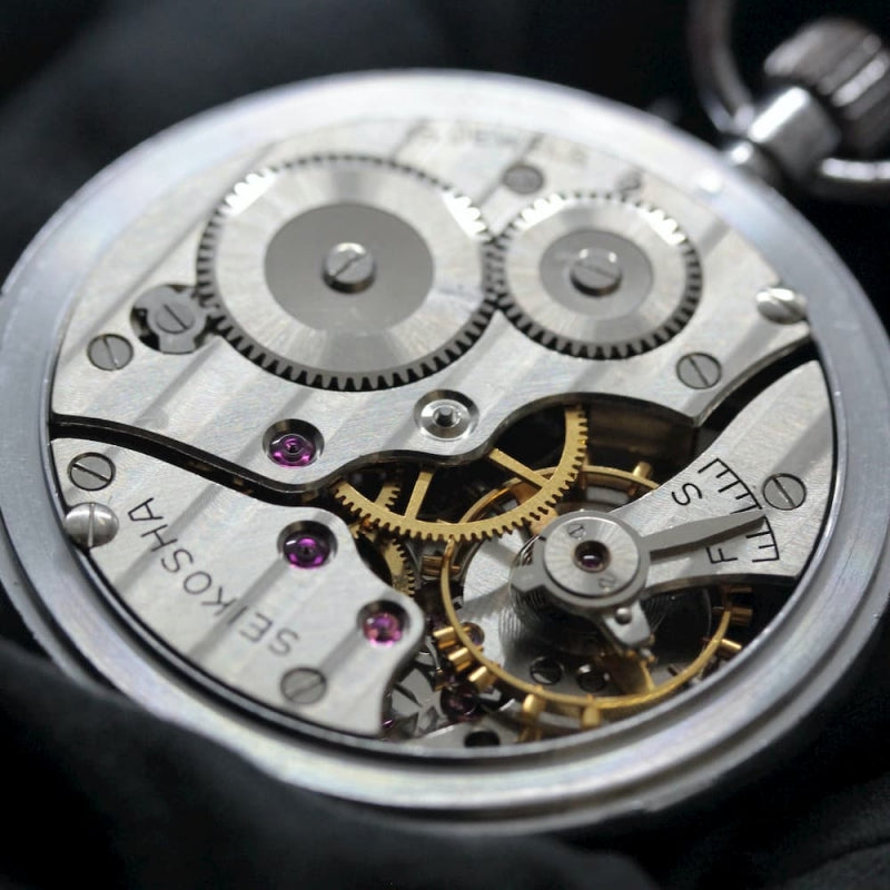 昭和42年の19セイコー鉄道時計/15石/秒針止め機能/絶版時計/オーバーホール済