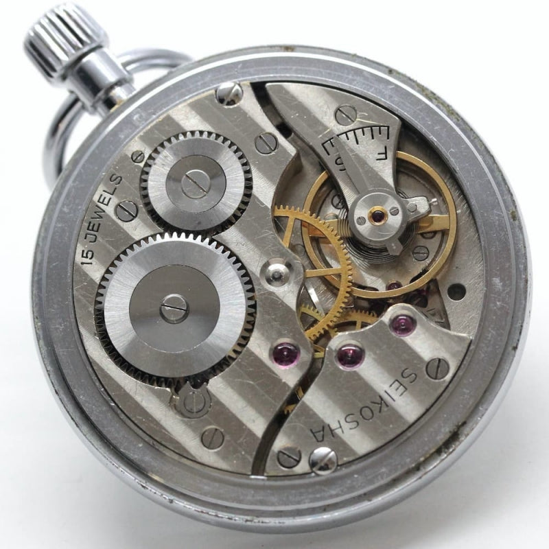 【Sold out】昭和40年の19セイコー鉄道時計/15石/秒針止め機能/絶版時計/オーバーホール済