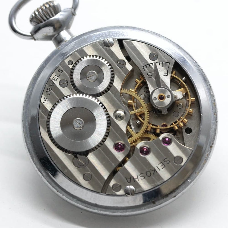 昭和36年の19セイコー鉄道時計/15石/秒針止め機能/絶版時計/オーバーホール済