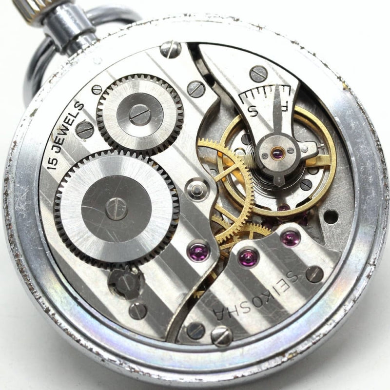 昭和38年の19セイコー鉄道時計/15石/秒針止め機能/絶版時計/オーバーホール済/東鉄