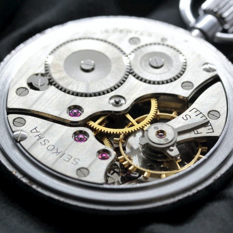 昭和の19セイコー鉄道時計/国鉄四国/15石/秒針止め機能/絶版時計/19seiko-1052