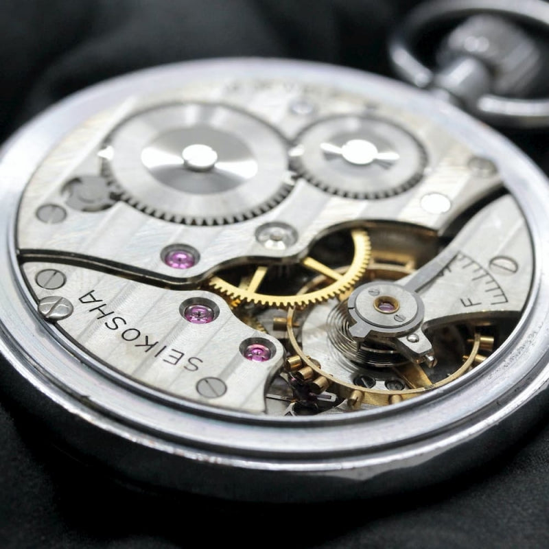 昭和41年の19セイコー鉄道時計/15石/秒針止め機能/絶版時計/オーバーホール済/19seiko-1053