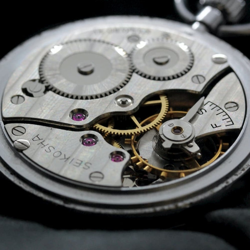 昭和39年の19セイコー鉄道時計/15石/秒針止め機能/絶版時計/オーバーホール済/19seiko-1055