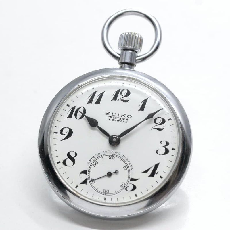 昭和45年の19セイコー鉄道時計/15石/秒針止め機能/絶版時計/19seiko-1061