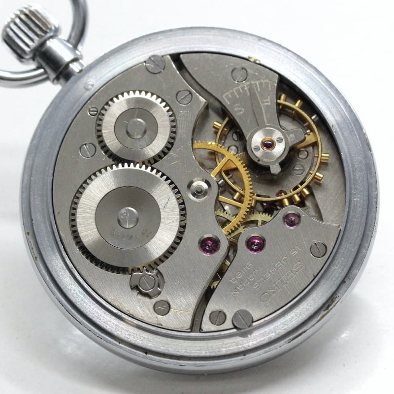 昭和45年の19セイコー鉄道時計/15石/秒針止め機能/絶版時計/19seiko-1061