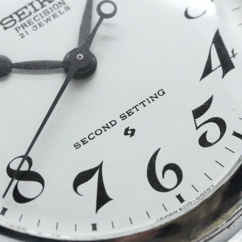 昭和47年の19セイコー鉄道時計21石/秒針止め機能/絶版時計/19seiko-1062