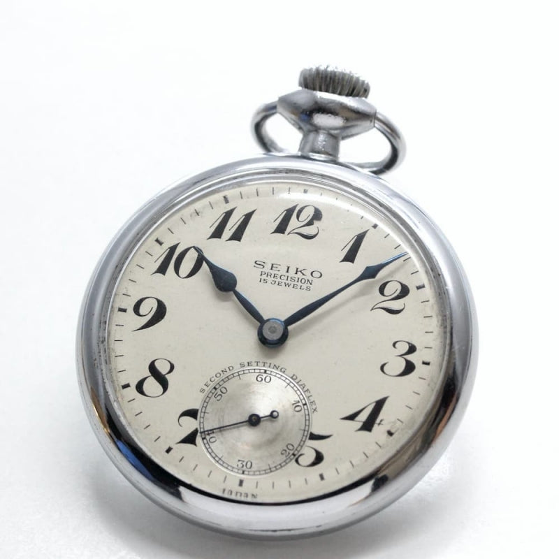 昭和36年の19セイコー鉄道時計/15石/秒針止め機能/絶版時計/19seiko-1065