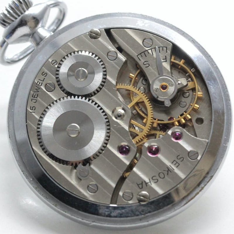 昭和36年の19セイコー鉄道時計/15石/秒針止め機能/絶版時計/19seiko-1065