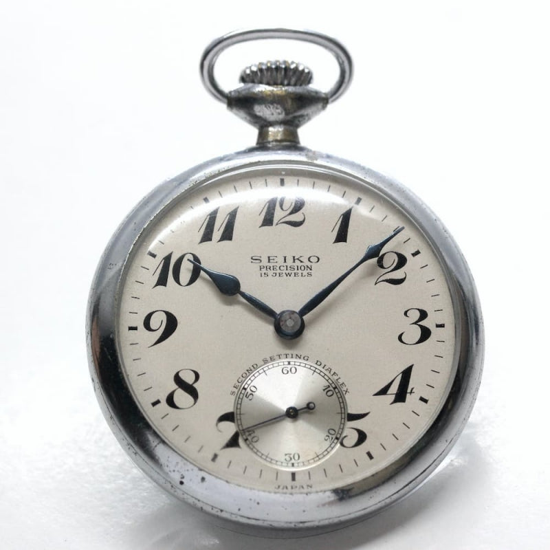 昭和36年の19セイコー鉄道時計/15石/秒針止め機能/絶版時計/19seiko-1066