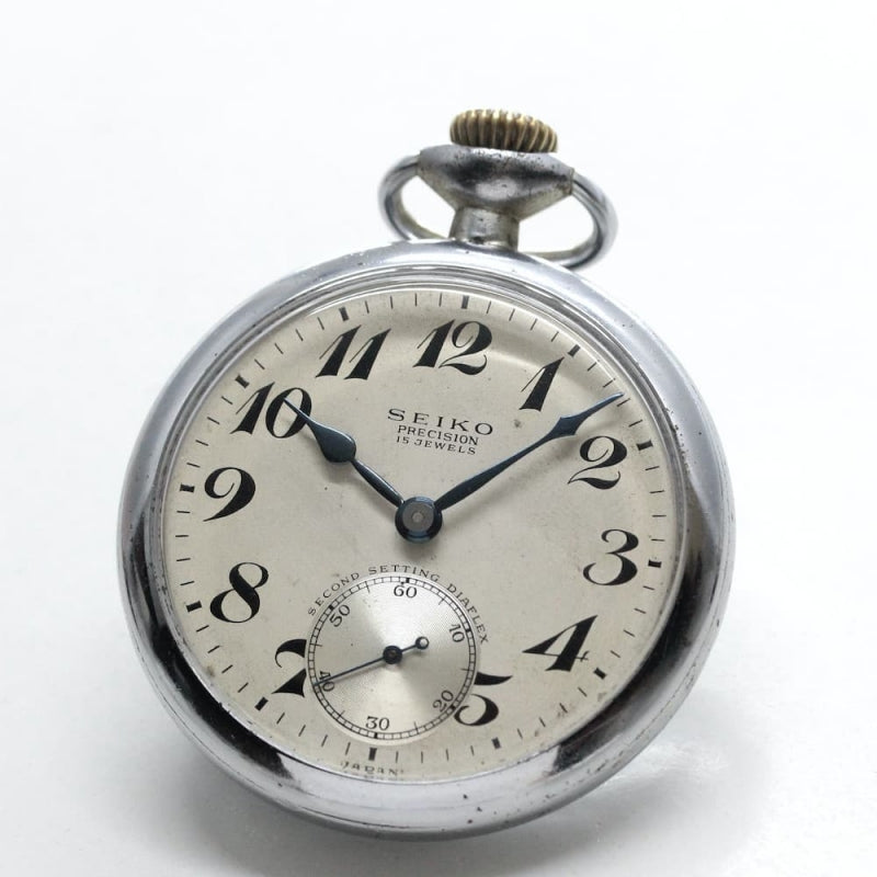 昭和36年の19セイコー鉄道時計/15石/秒針止め機能/絶版時計/19seiko-1067
