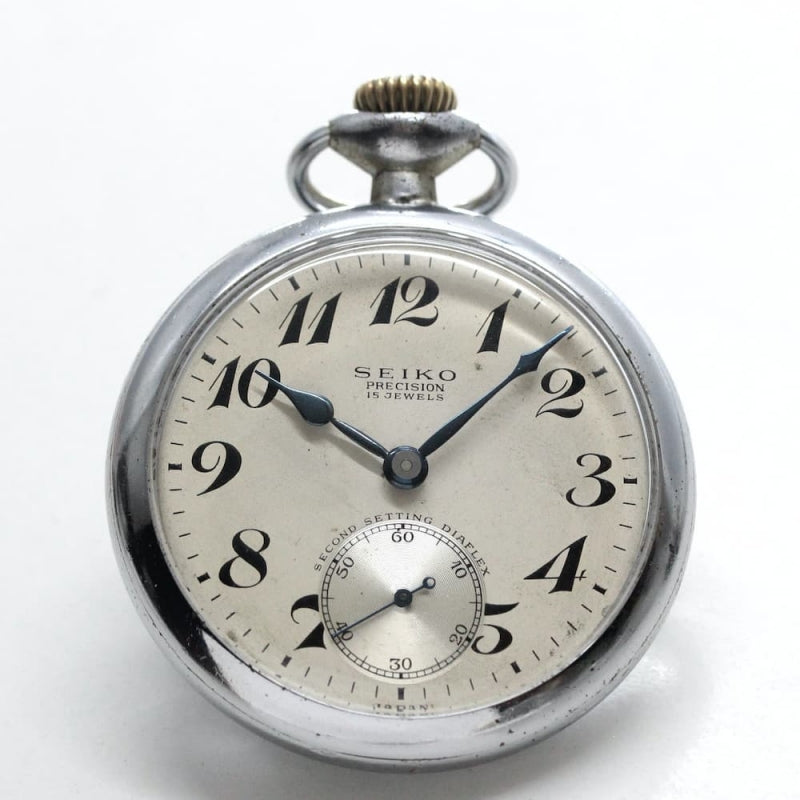 昭和36年の19セイコー鉄道時計/15石/秒針止め機能/絶版時計/19seiko-1067