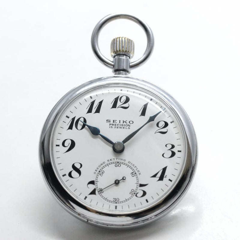 昭和41年の19セイコー鉄道時計/15石/秒針止め機能/絶版時計/19seiko-1068