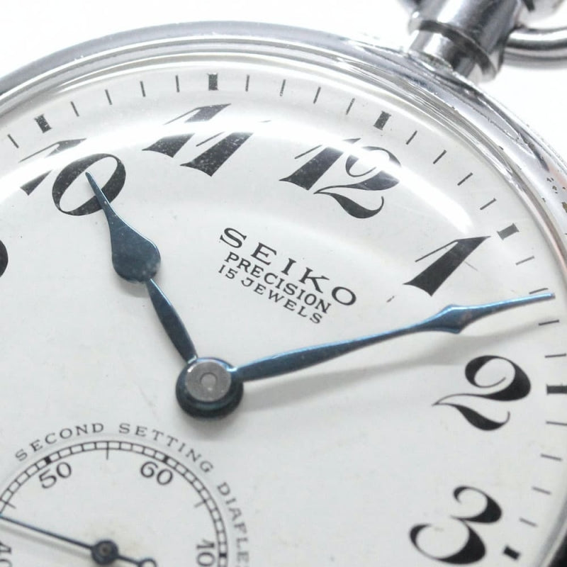 昭和41年の19セイコー鉄道時計/15石/秒針止め機能/絶版時計/19seiko-1074