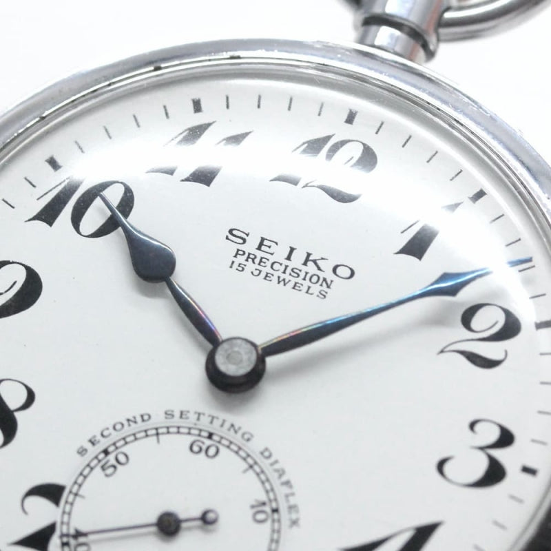 昭和38年の19セイコー鉄道時計/15石/秒針止め機能/絶版時計/19seiko-1075