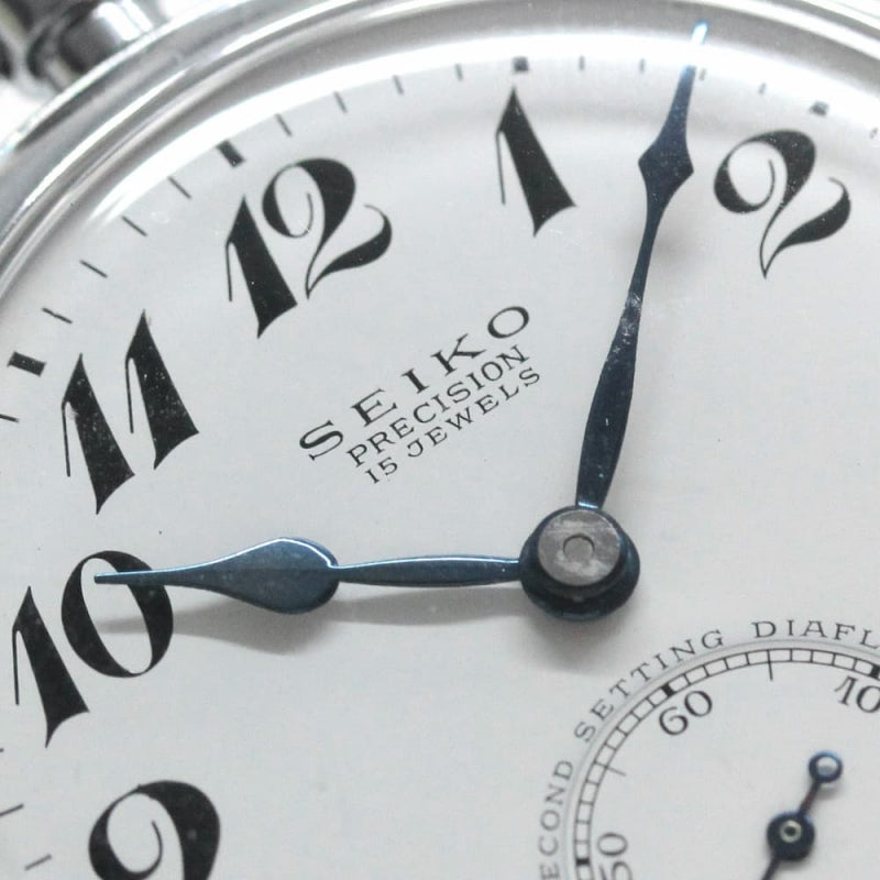 昭和38年の19セイコー鉄道時計/15石/秒針止め機能/絶版時計/19seiko-1104