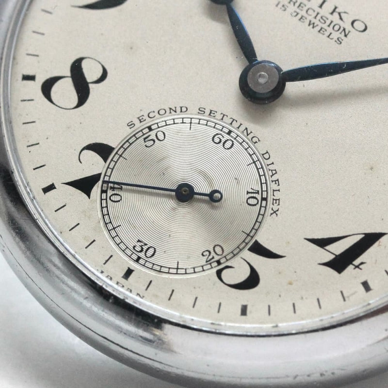 昭和35年の19セイコー鉄道時計/15石/秒針止め機能/絶版時計/19seiko-1106