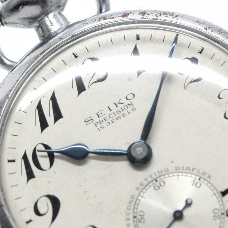 昭和36年の19セイコー鉄道時計/15石/秒針止め機能/絶版時計/19seiko-1109