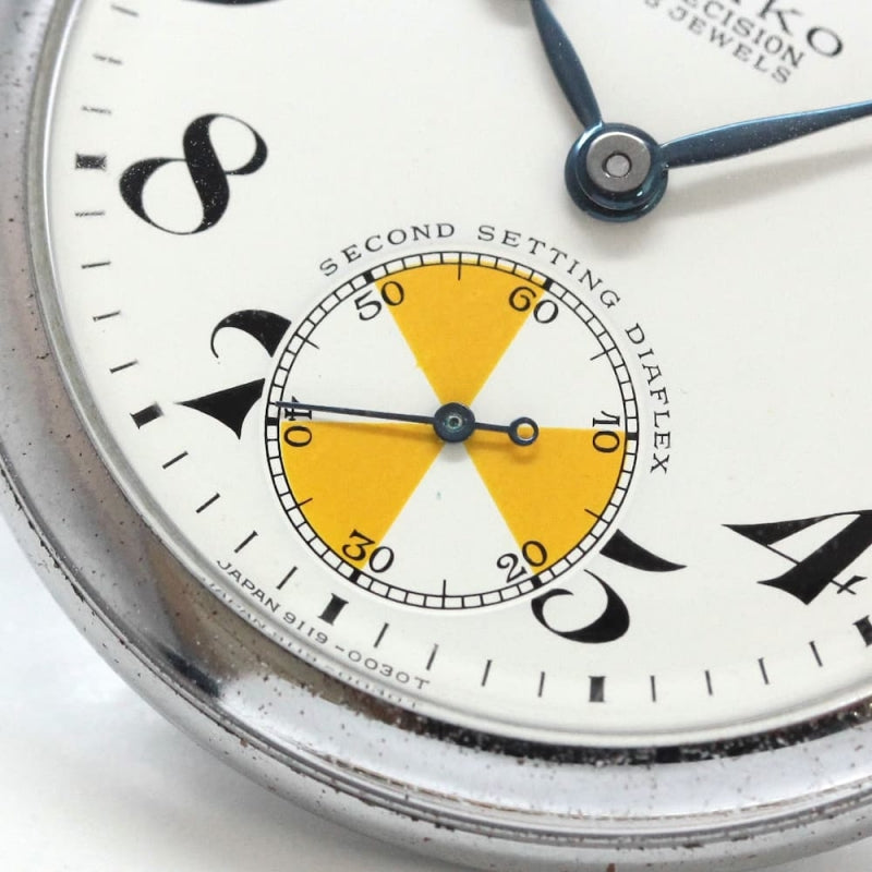 19セイコー鉄道時計/15石/秒針止め機能/絶版時計/オーバーホール済/日本電信電話公社/19seiko-1161