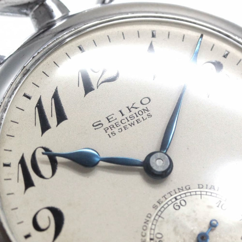 昭和35年の19セイコー鉄道時計/15石/秒針止め機能/絶版時計/19seiko-1171
