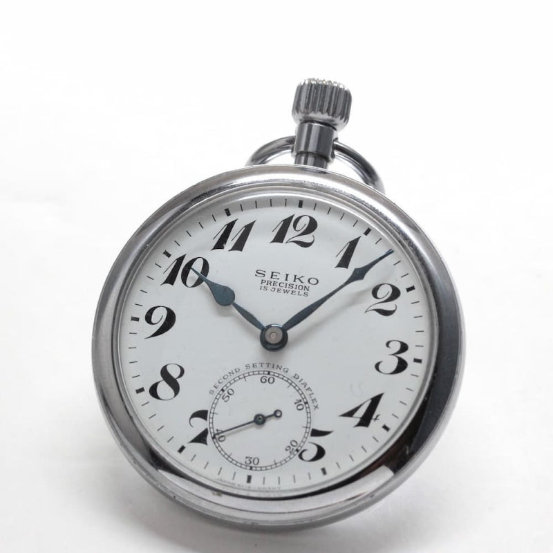 昭和41年の19セイコー鉄道時計/15石/秒針止め機能/絶版時計/19seiko-1174
