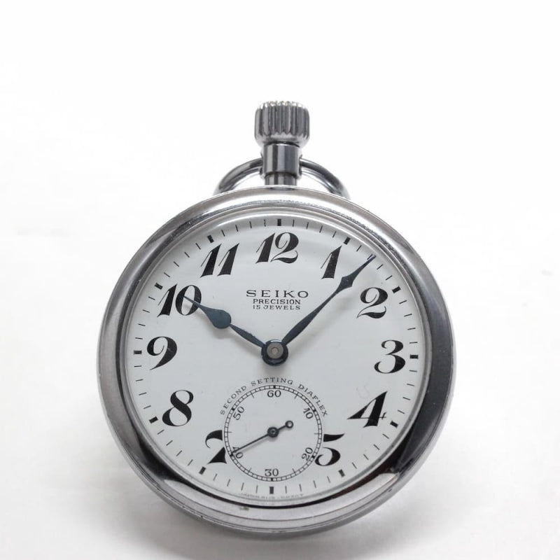 昭和41年の19セイコー鉄道時計/15石/秒針止め機能/絶版時計/19seiko-1174