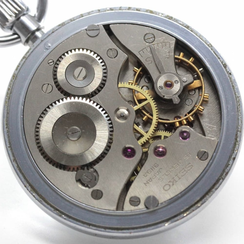 昭和46年の19セイコー鉄道時計/15石/秒針止め機能/絶版時計/19seiko-1175