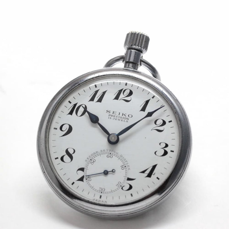 昭和38年の19セイコー鉄道時計/15石/秒針止め機能/絶版時計/19seiko-1177