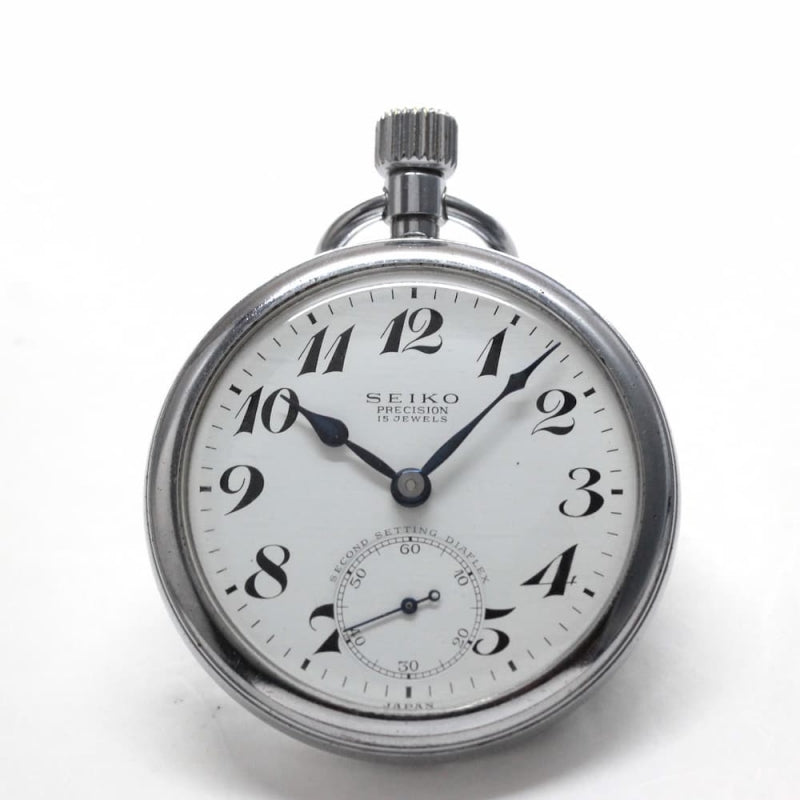昭和38年の19セイコー鉄道時計/15石/秒針止め機能/絶版時計/19seiko-1177