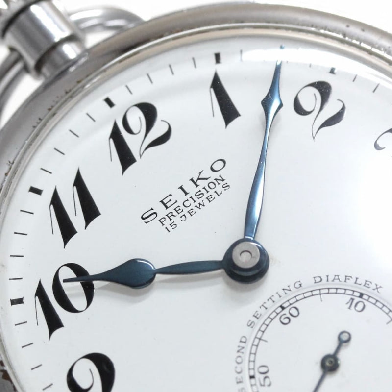 昭和41年の19セイコー鉄道時計/15石/秒針止め機能/絶版時計/19seiko-1183