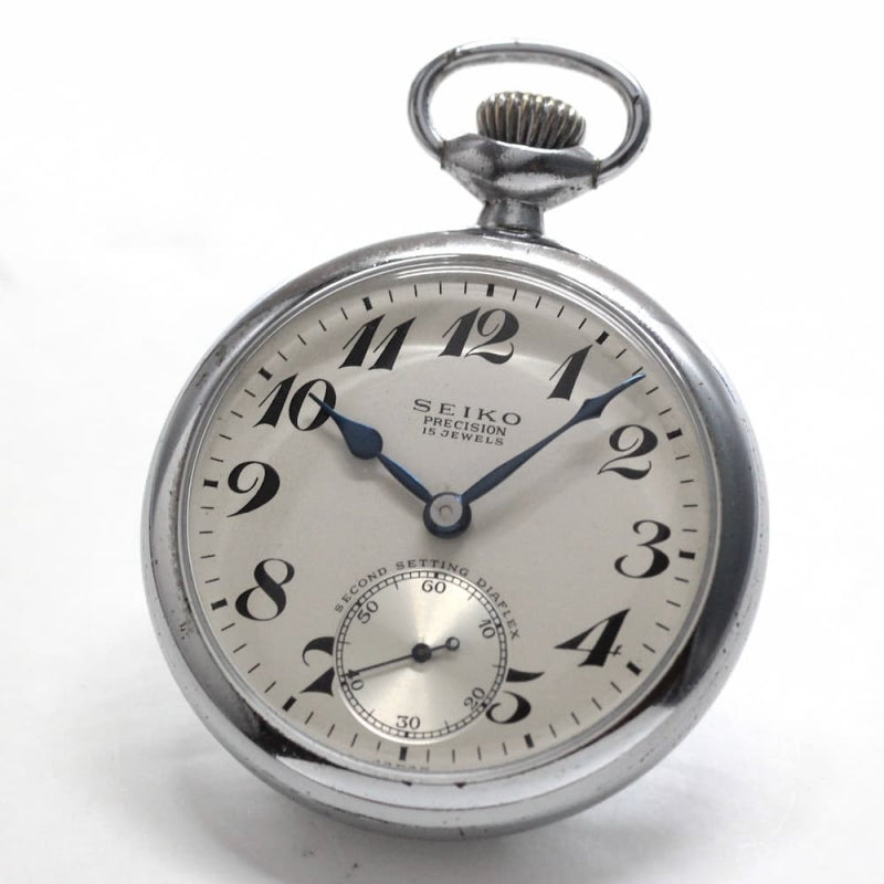 昭和36年の19セイコー鉄道時計/15石/秒針止め機能/絶版時計/19seiko-1186