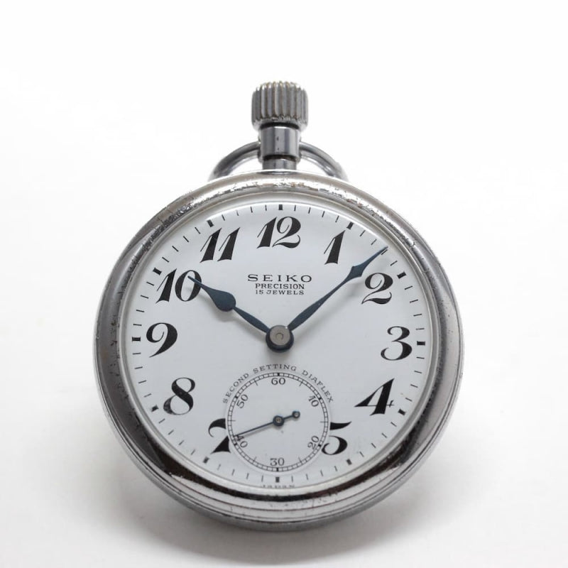 昭和39年の19セイコー鉄道時計/15石/秒針止め機能/絶版時計/19seiko-1194
