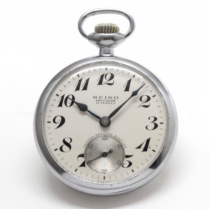 昭和36年の19セイコー鉄道時計/15石/秒針止め機能/絶版時計/19seiko-1202