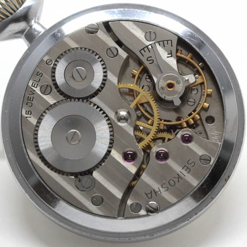 昭和36年の19セイコー鉄道時計/15石/秒針止め機能/絶版時計/19seiko-1202