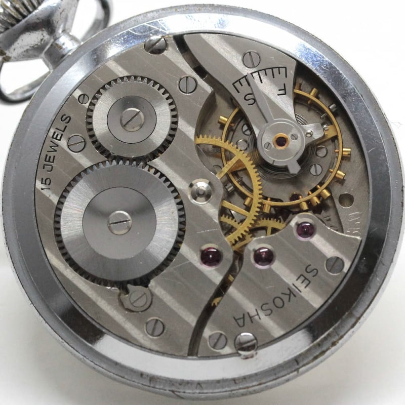 昭和37年の19セイコー鉄道時計/15石/秒針止め機能/絶版時計/19seiko-1209