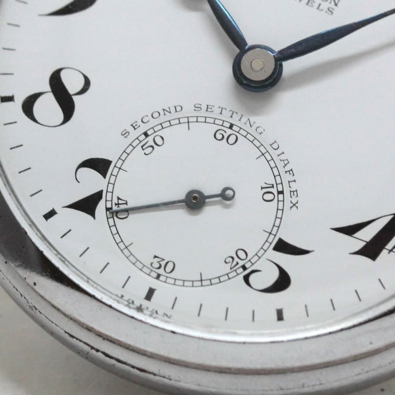 昭和38年の19セイコー鉄道時計/15石/秒針止め機能/絶版時計/19seiko-1217