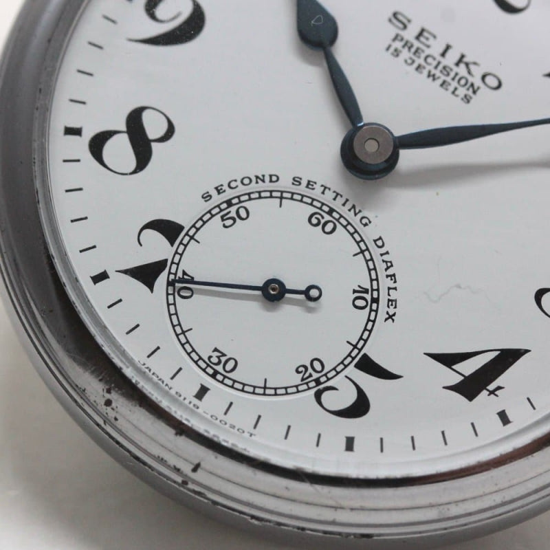 昭和40年の19セイコー鉄道時計/15石/秒針止め機能/絶版時計/オーバーホール済/19seiko-1235