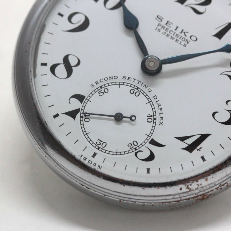 昭和40年の19セイコー鉄道時計/15石/秒針止め機能/絶版時計/オーバーホール済/19seiko-1236