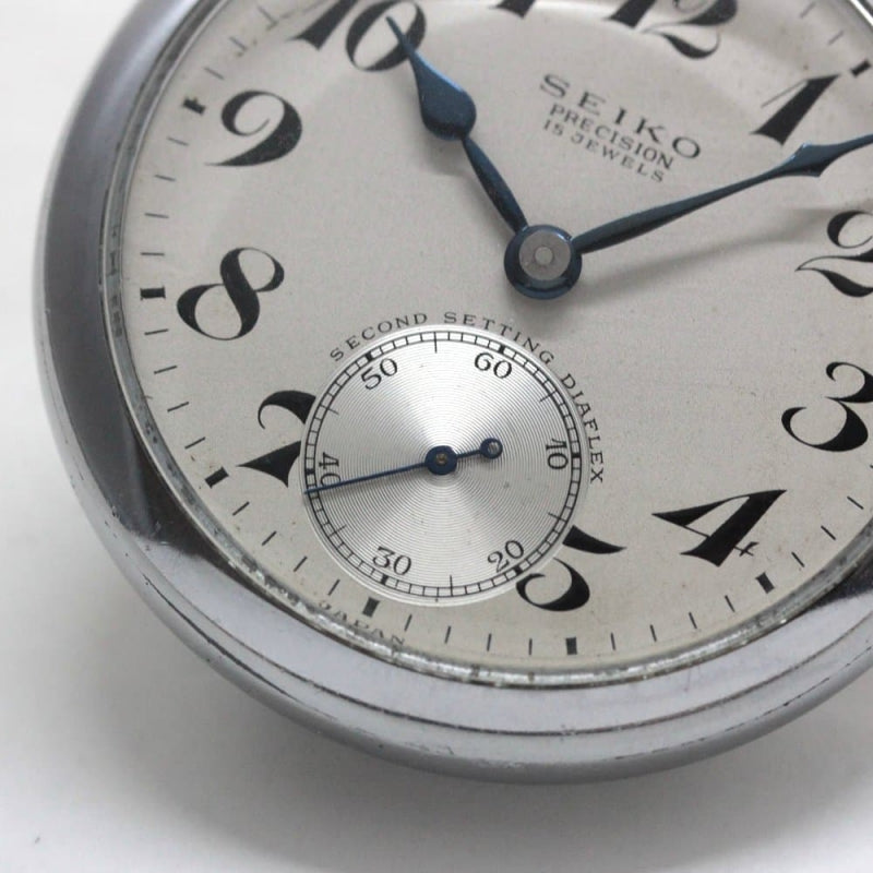 昭和36年の19セイコー鉄道時計/15石/秒針止め機能/絶版時計/19seiko-1237