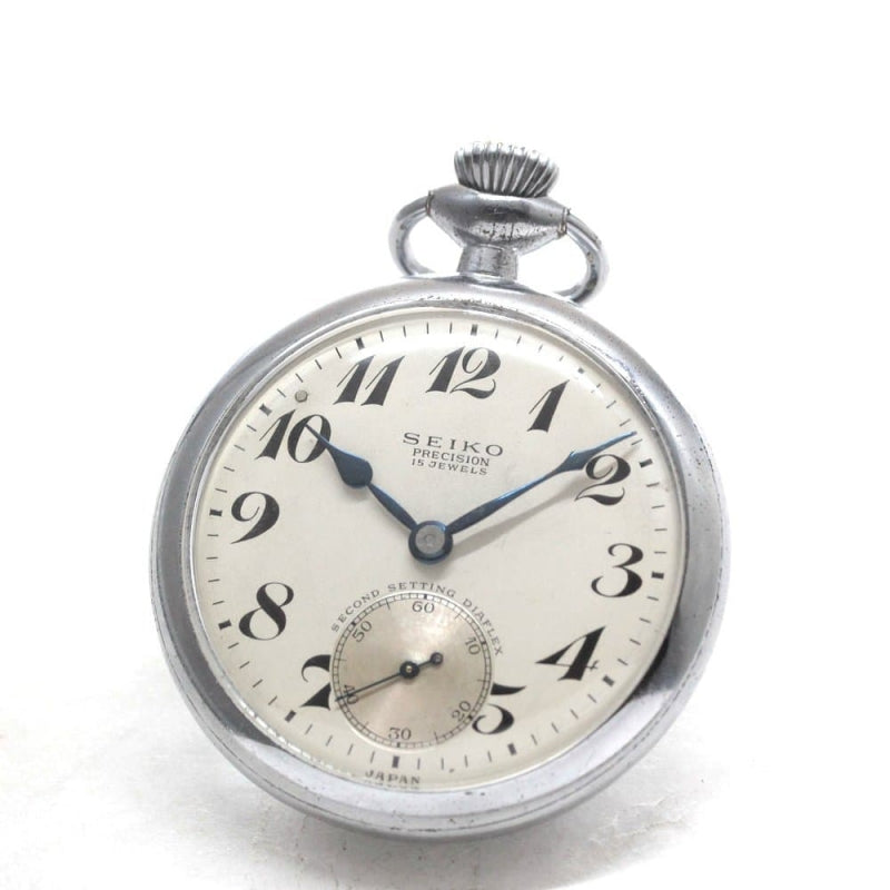 昭和35年の19セイコー鉄道時計/15石/秒針止め機能/絶版時計/19seiko-1278