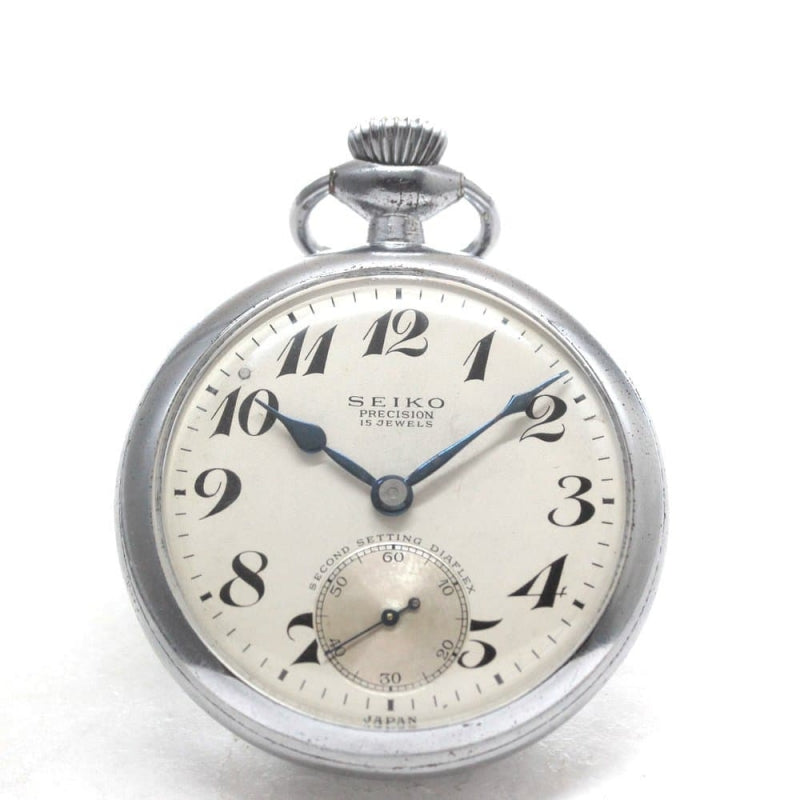 昭和35年の19セイコー鉄道時計/15石/秒針止め機能/絶版時計/19seiko-1278