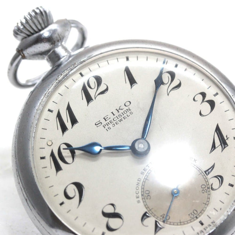 昭和35年の19セイコー鉄道時計/15石/秒針止め機能/絶版時計/19seiko-1278