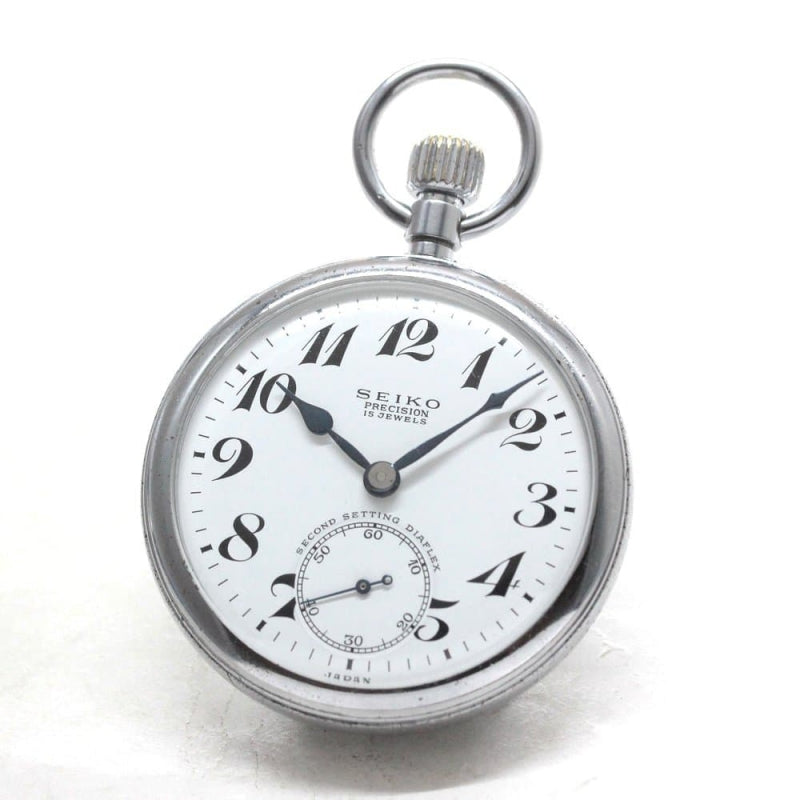 昭和39年の19セイコー鉄道時計/15石/秒針止め機能/絶版時計/19seiko-1279