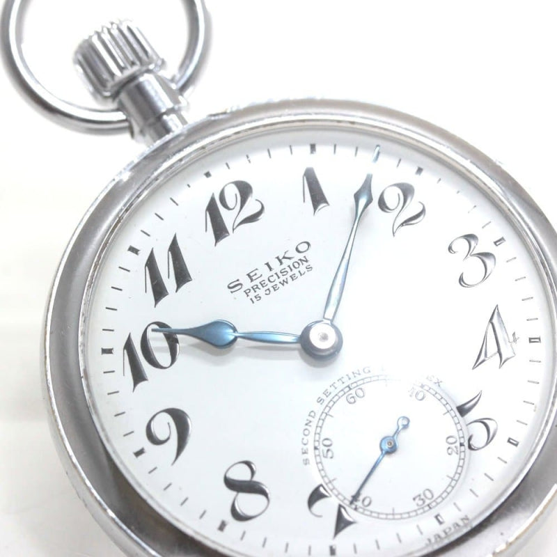 昭和42年の19セイコー鉄道時計/15石/秒針止め機能/絶版時計/19seiko-1290
